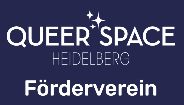 Logo von Queer Space Heidelberg mit dem Text "Förderverein".